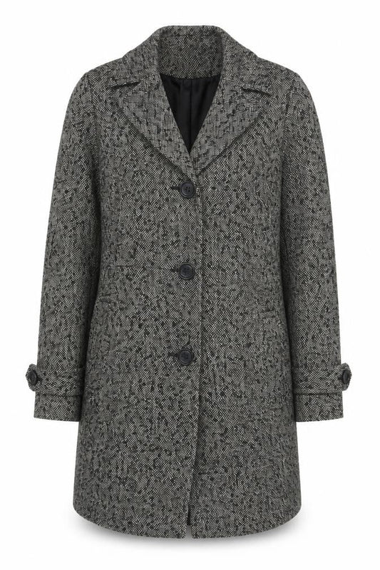 Style & Co Women’s Grey Wool Blend Petite Overcoat Size 12
