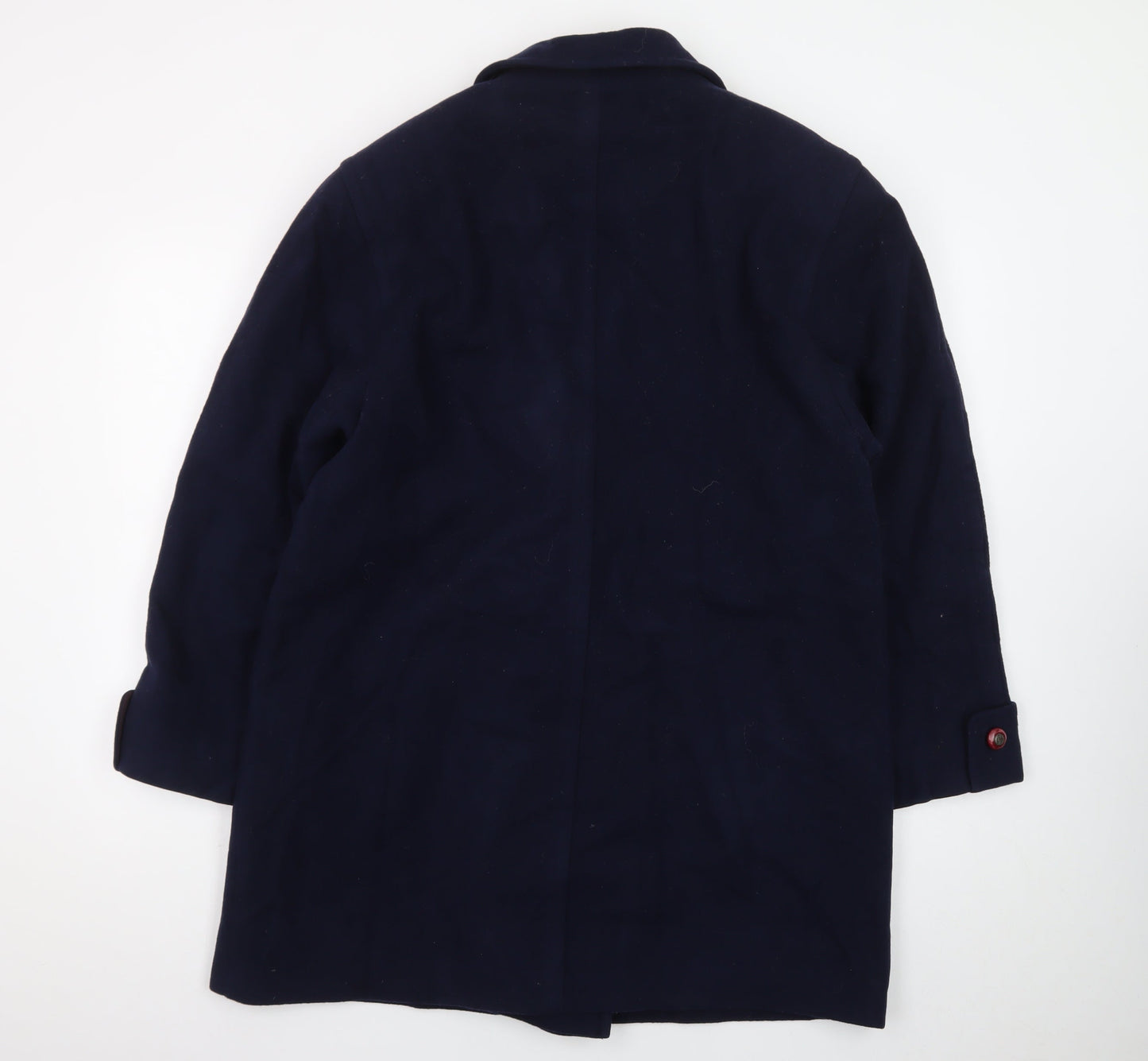 Mallia Women's Blue Wool Pea Coat Size 10 Double-Breasted