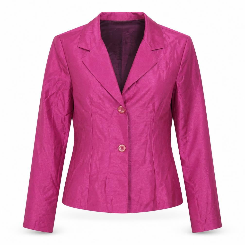 Worthington Women Pink Petite Suit Jacket 8P Tailored Two-Button Blazer