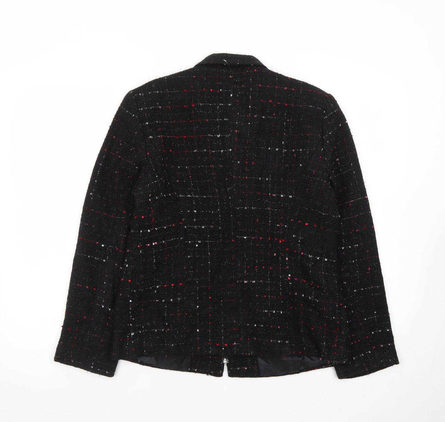 Sag Harbor Petite Black Tweed Check Suit Jacket Women's Size 10P