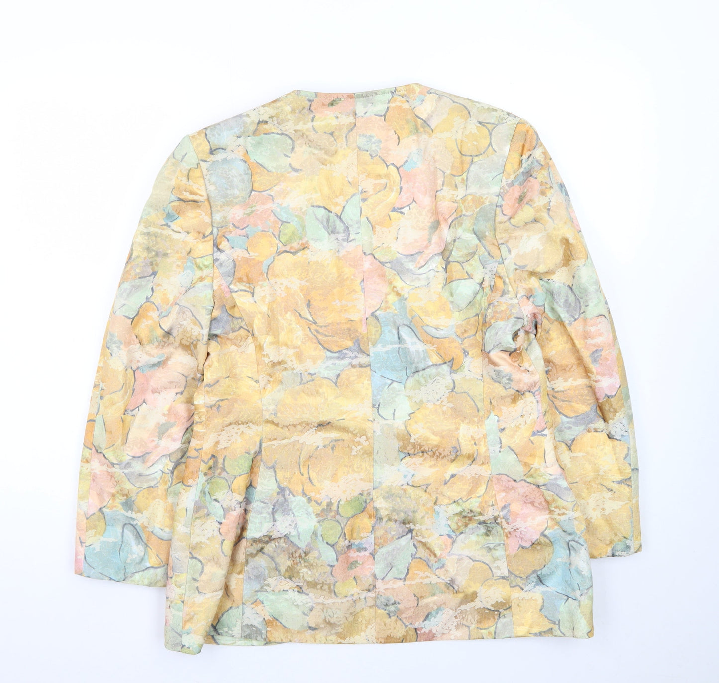 Mansfield Womens Multicoloured Floral Blazer UK 16 Single-Breasted Jacket