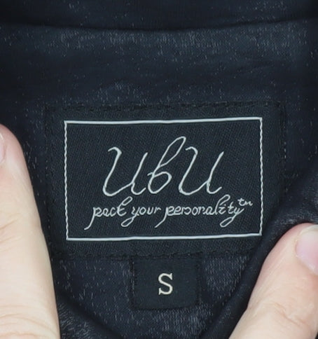 UBU Women’s Black Long Overcoat Size S Cotton Nylon Lightweight
