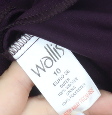 Wallis Women’s Purple Floral Midi Flare Skirt Size 10 Petite