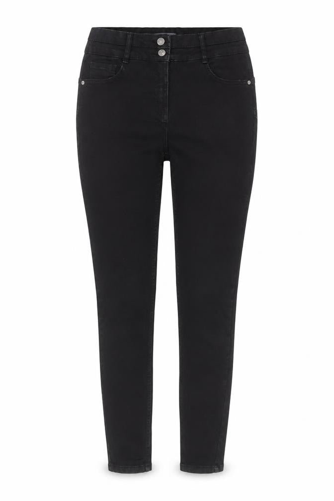 Front view of Falmer Heritage Women’s Black Skinny Jeans, size UK 12 Slim, Stretch Denim