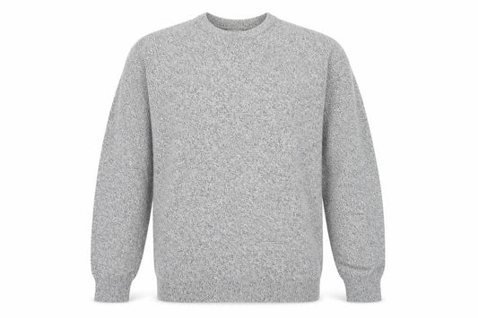 Marks & Spencer Men's Grey Cotton Blend Crew Neck Jumper XL Regular Fit