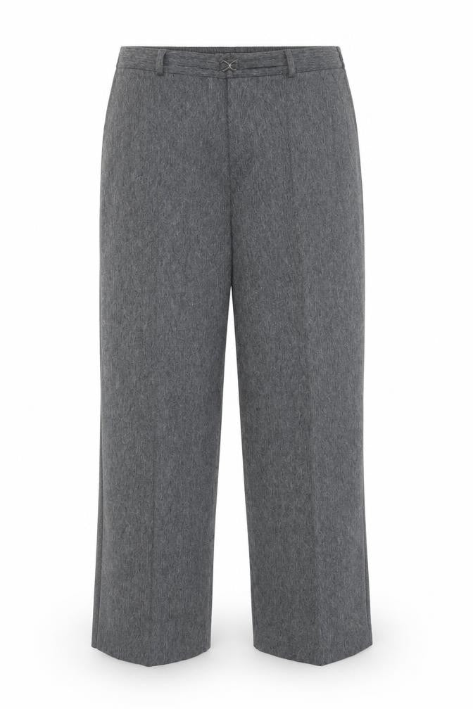 Marks & Spencer Womens Grey Size 14 Polyester Straight Leg Trousers