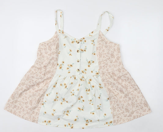 Bloomchic Women’s Multicoloured Floral Spaghetti Strap Camisole Top Size 16