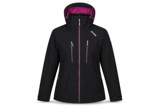 Regatta Women's Black Softshell Hooded Jacket Size M