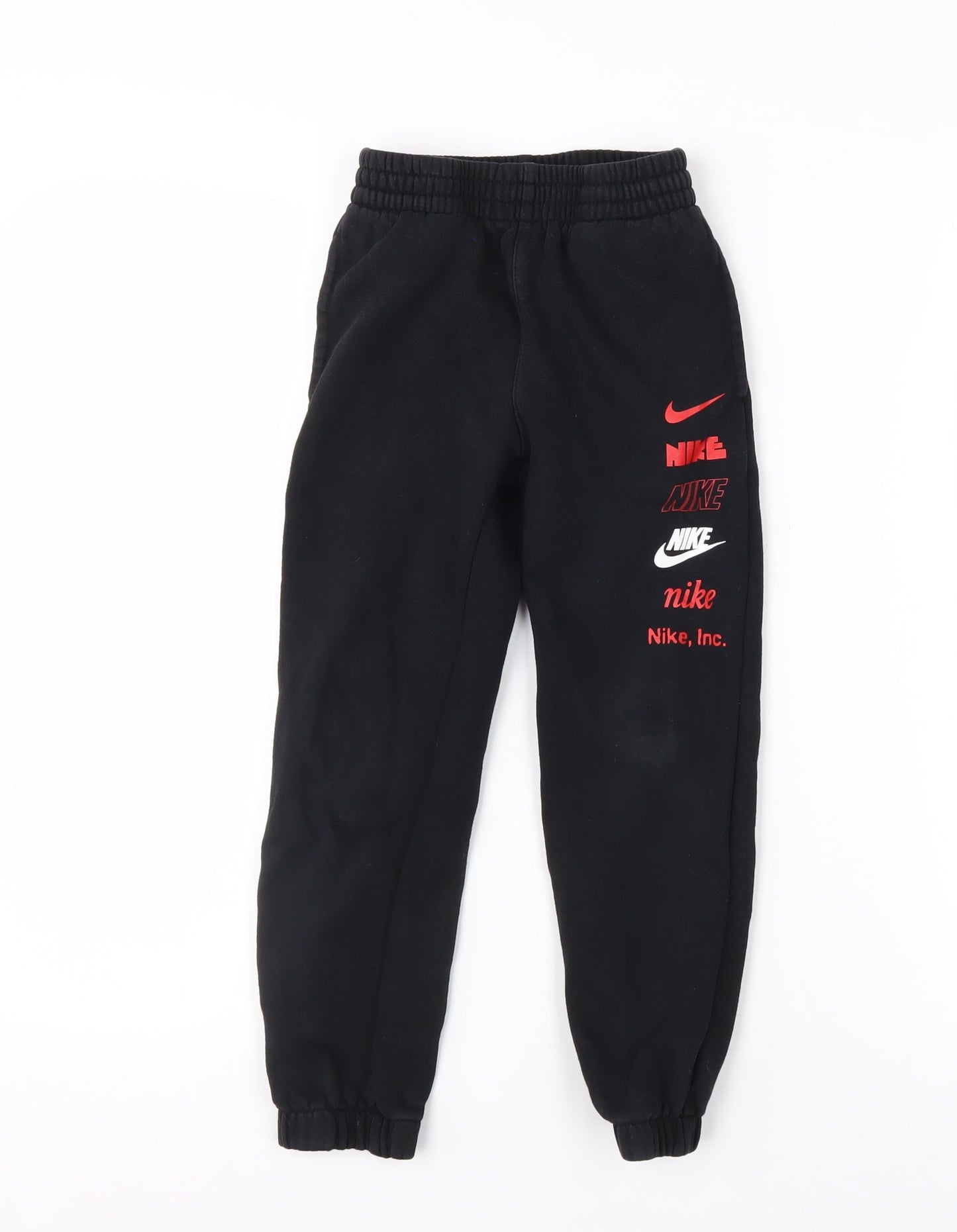 Nike Boys Black Jogger Activewear Trousers 6-7 Years Fleece Sweatpants