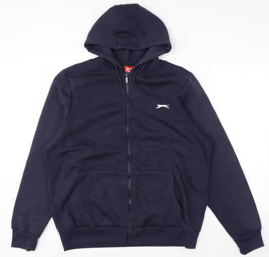 Slazenger Men's Blue Full Zip Hoodie L Fleece Sweatshirt