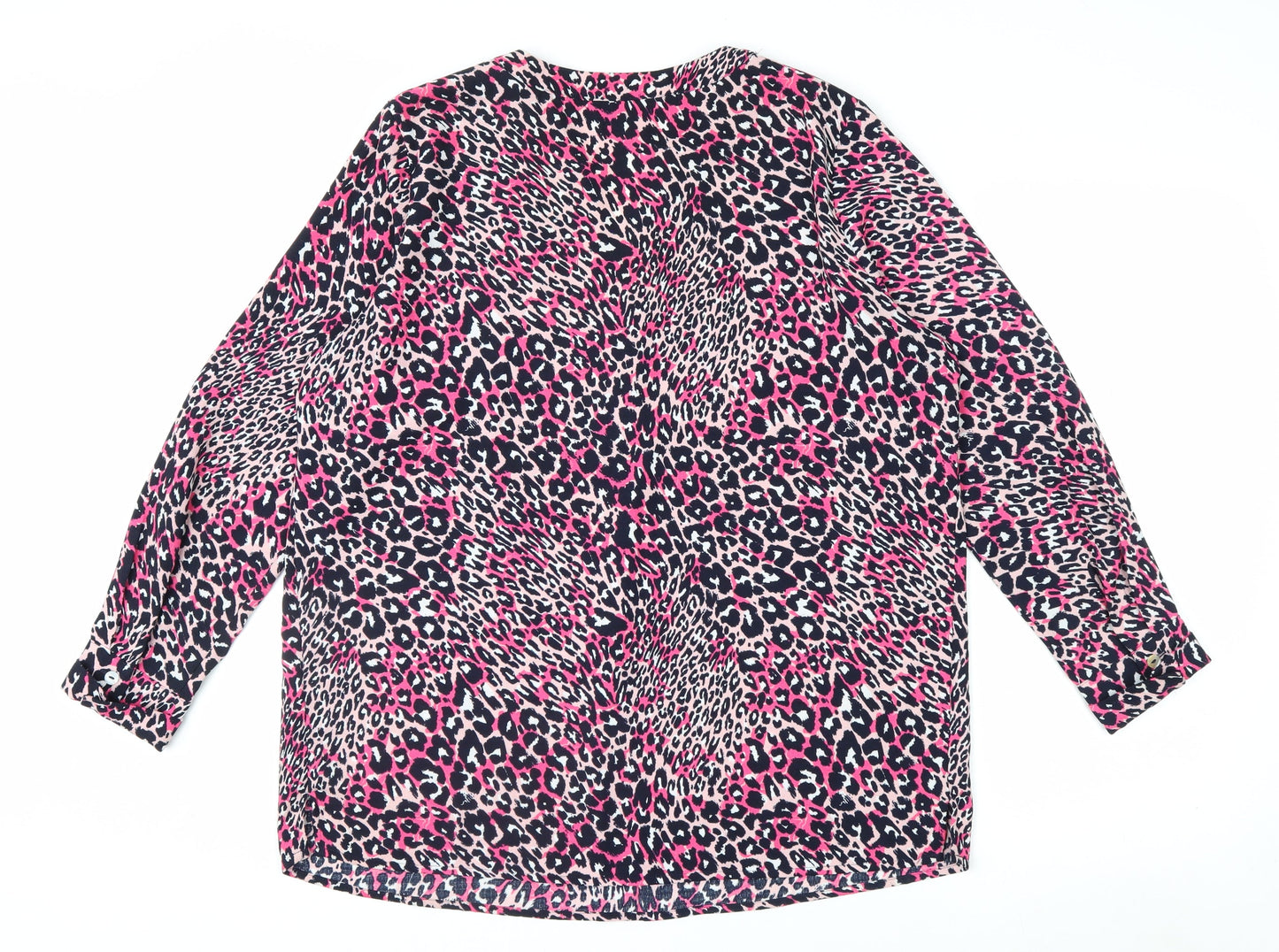 Marks and Spencer Women’s Multicoloured Animal Print Long Sleeve Tunic Blouse Size 14
