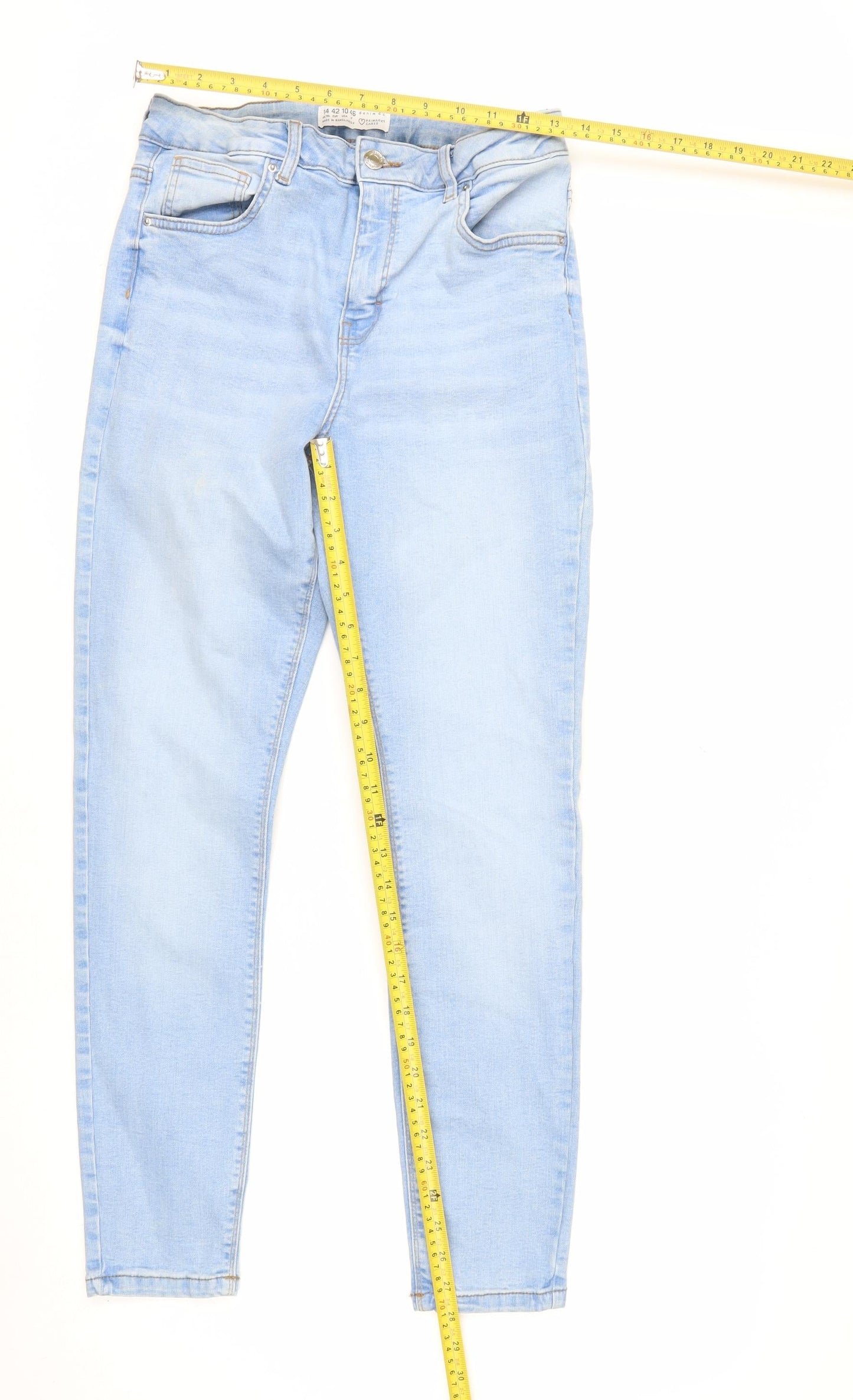 Primark Women’s Blue Skinny Jeans Size 14 Stretch Denim