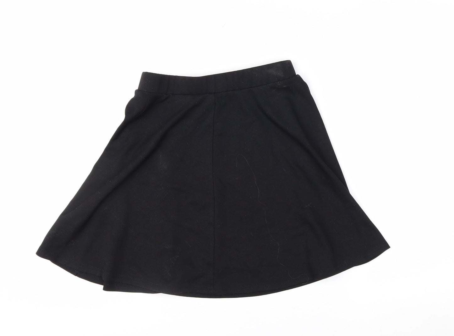 New Look Women Black A-Line Short Skirt Size 10 Polyester Blend