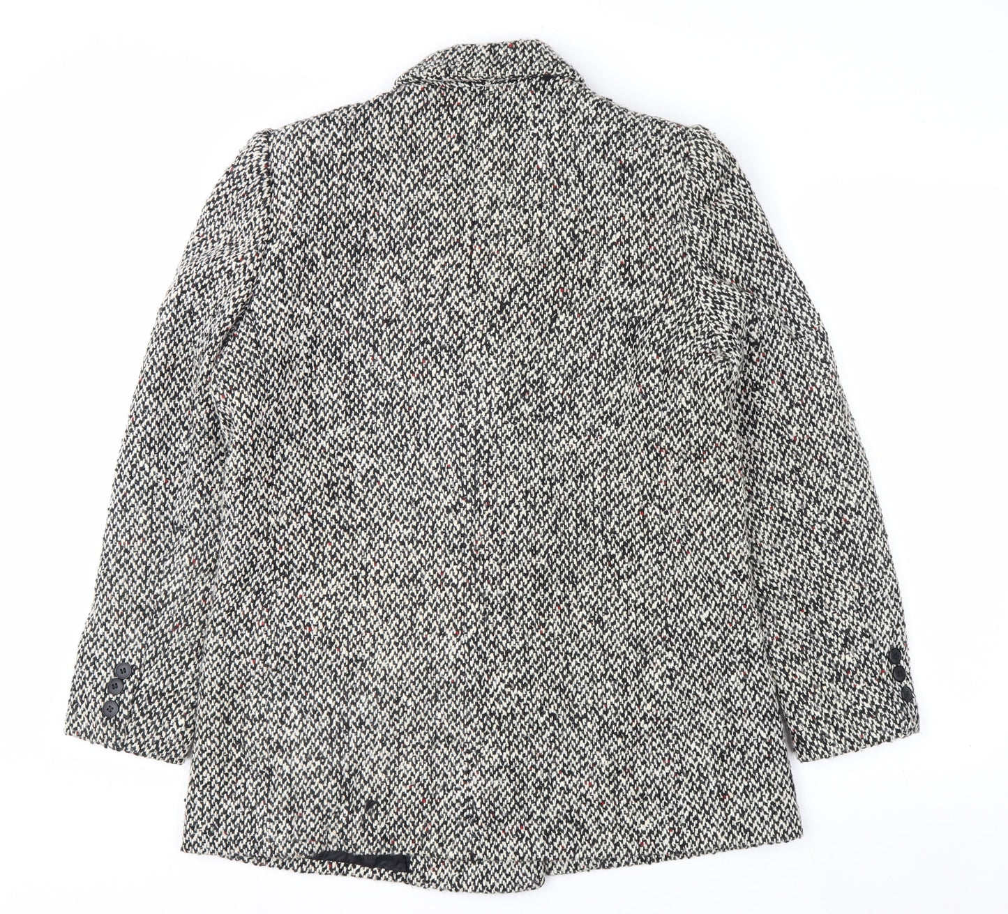 Christopher Women's Grey Tweed Wool Blend Blazer Jacket Size 7/8