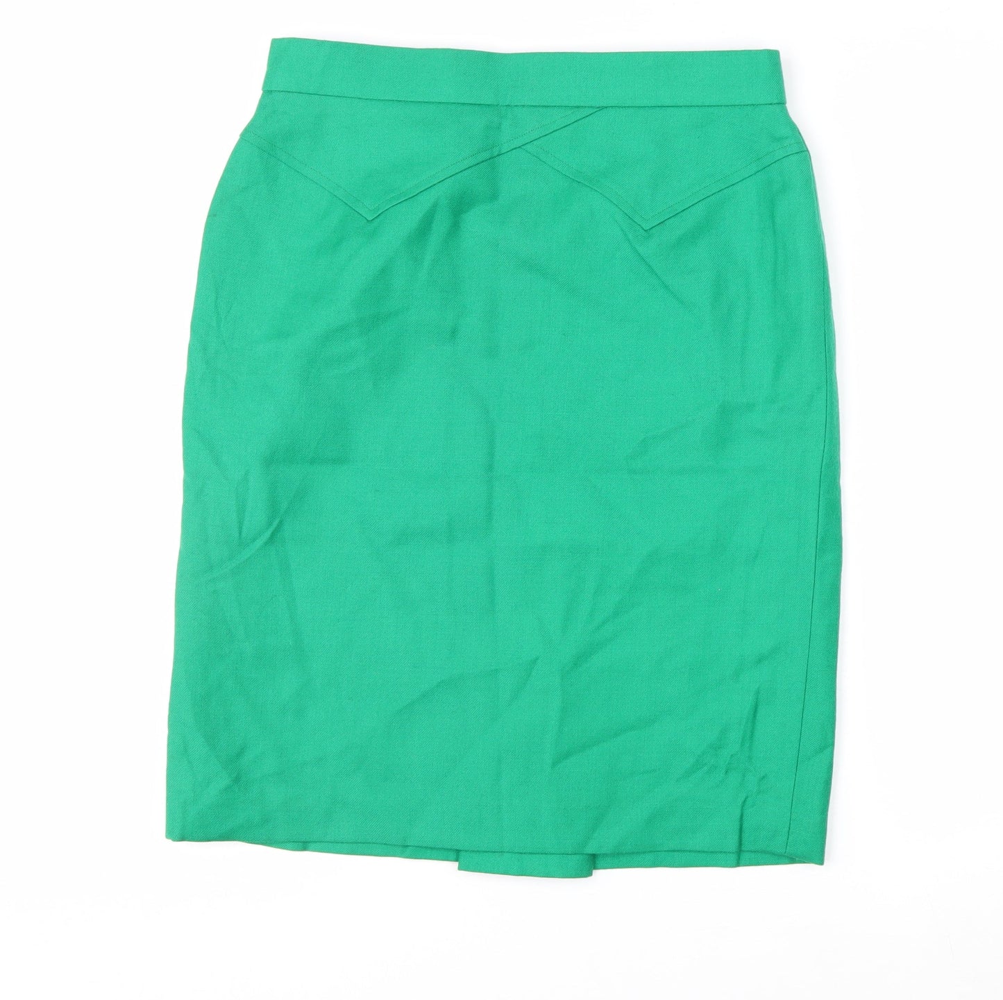 Boutique Collection Women's Green Linen Pencil Skirt Size 12