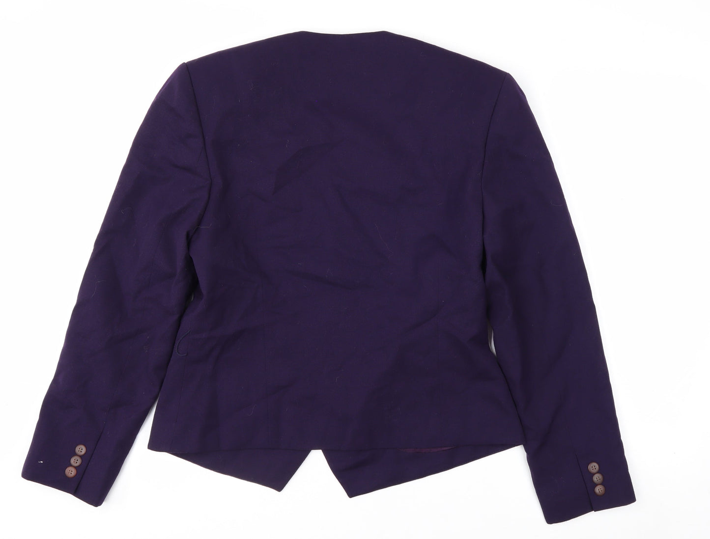 JH Collectibles Womens Purple Wool Suit Jacket Blazer Size 12