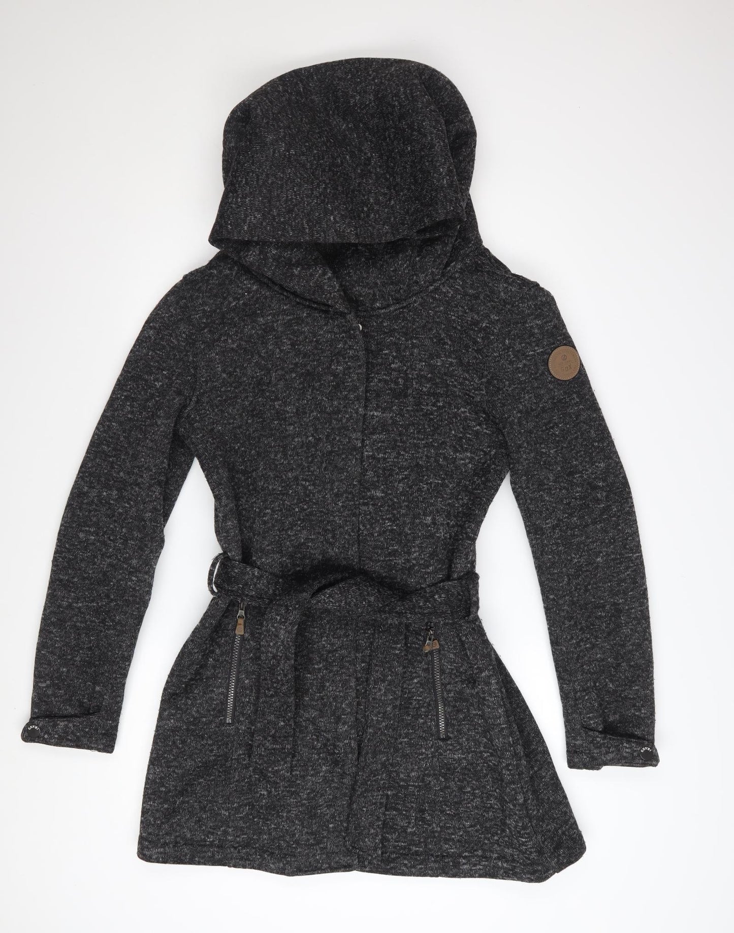 Killtec Women’s Grey Hooded Belted Parka Coat Size 14