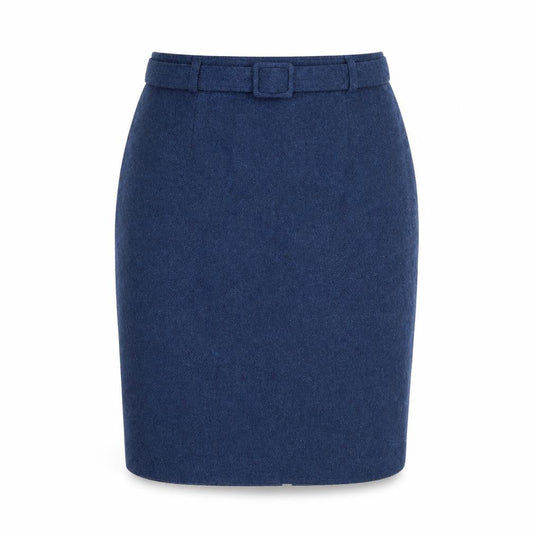 San Francisco Collection Women's Blue Wool Blend Knee Length Pencil Skirt Size 8