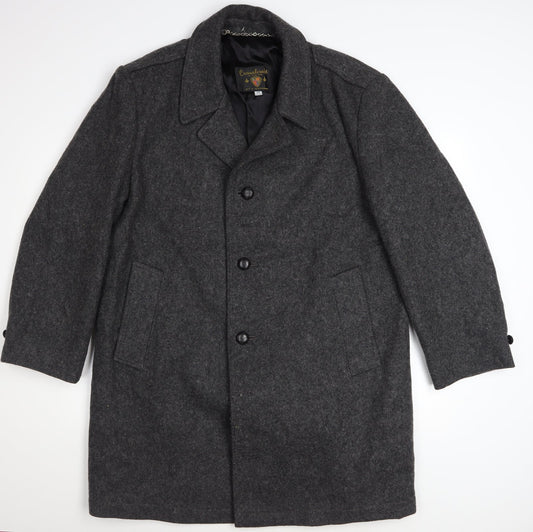 Casualcraft Men’s Grey Wool Overcoat 44R Classic Formal Jacket