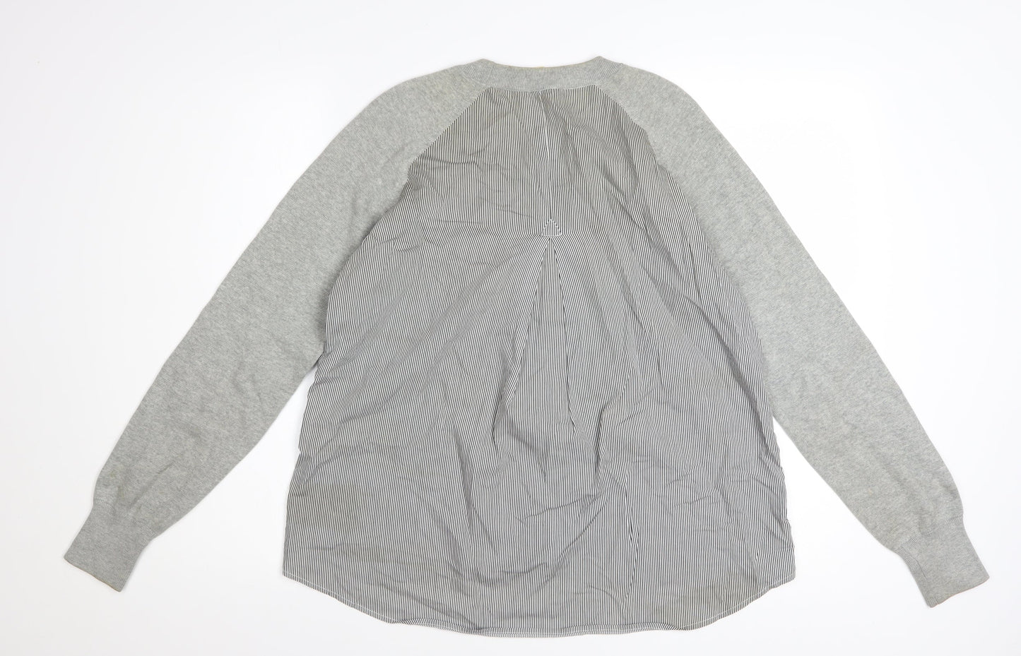 Whistles Women’s Grey Cotton Rabbit Patch Pullover Jumper UK 8