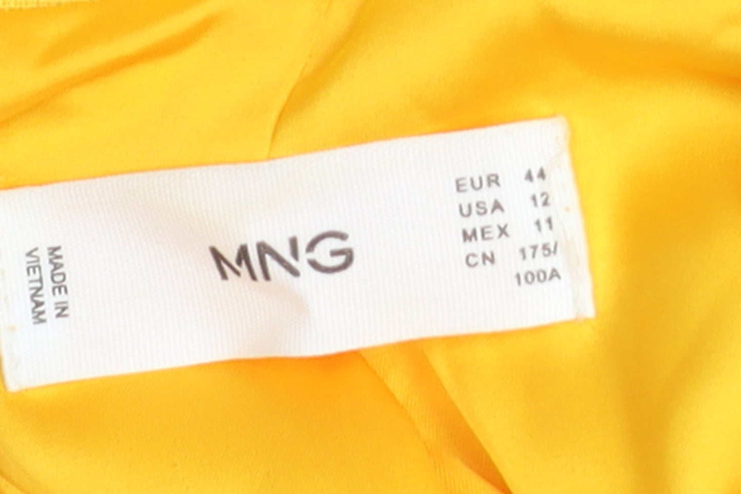 Mango Women's Yellow Linen Blazer Size 16 Regular Fit