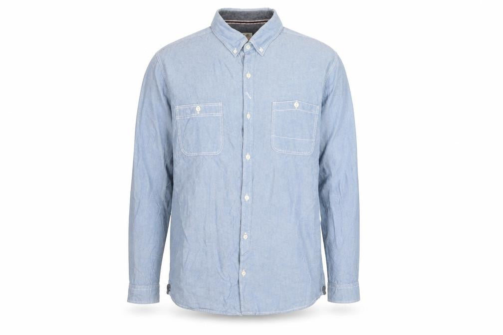 Next Men’s Blue Cotton Button-Down Long Sleeve Casual Shirt XL
