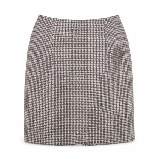 Rena Rowan for Saville Womens Brown Wool Houndstooth Pencil Skirt Size 12