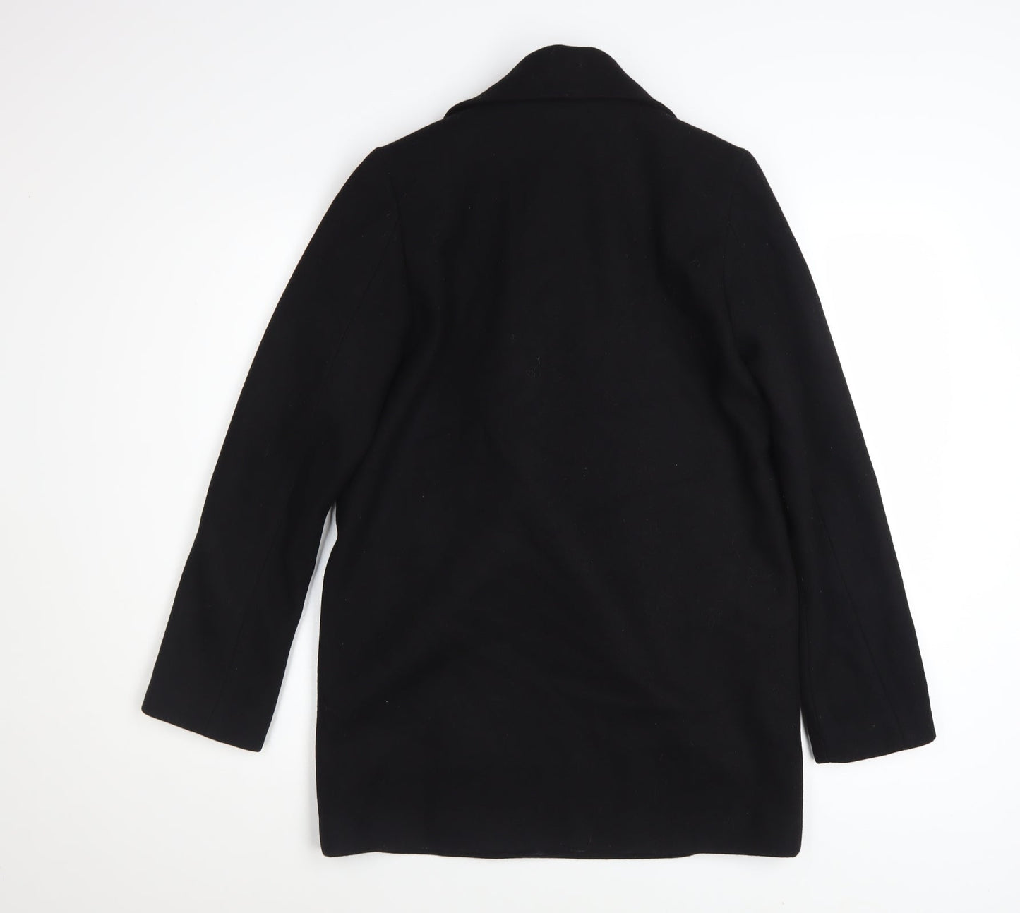 Monki Womens Black Wool Blend Pea Coat XXS Regular Fit