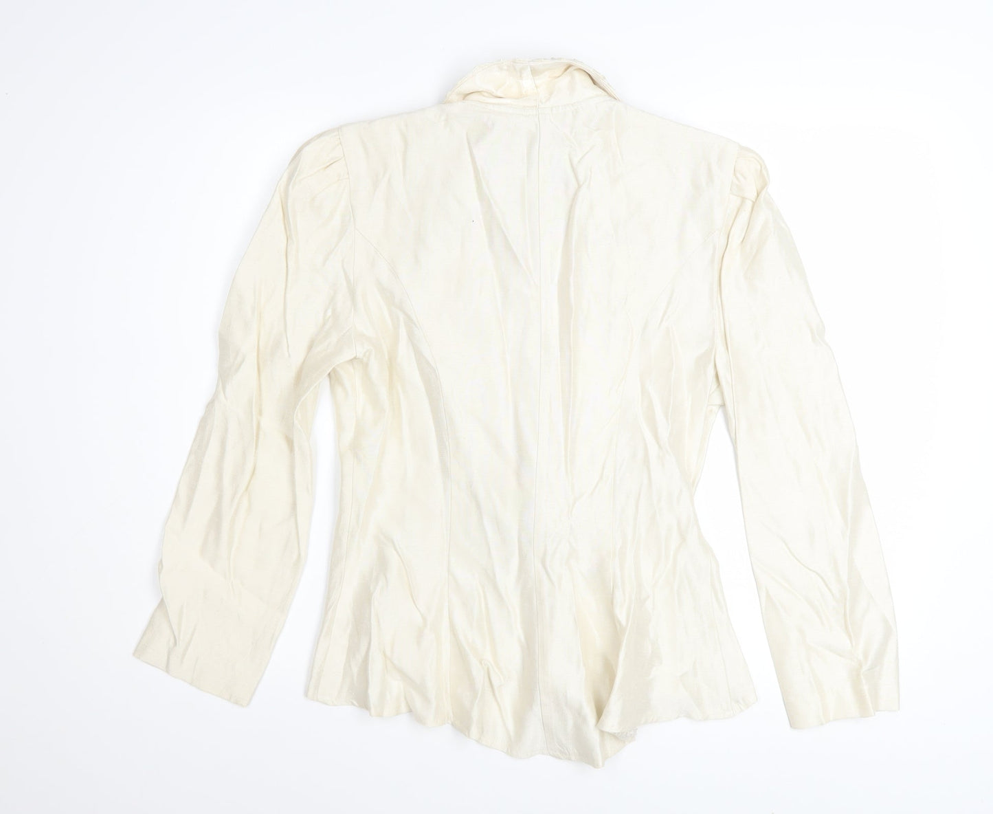 Jeffrey & Dara Women’s Ivory Embroidered Single Button Blazer Size 10