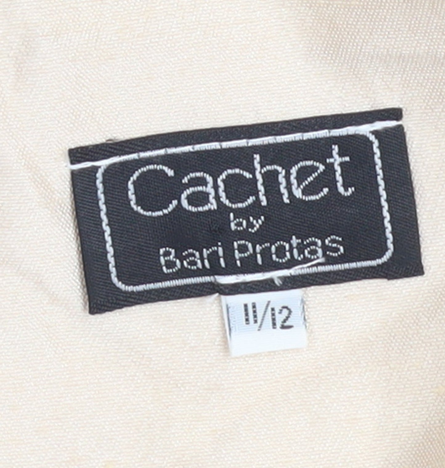 Cachet by Bari Protas Women’s Beige Formal Bow Blazer Size 12