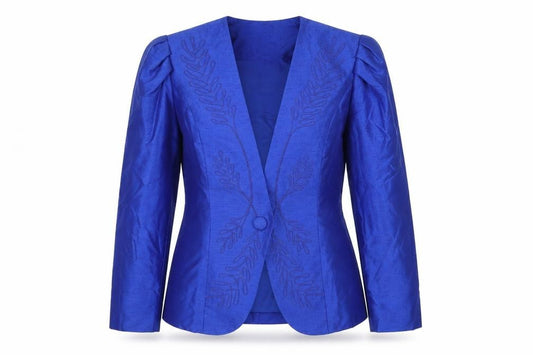 Venus Originale Women’s Blue Embroidered Formal Blazer Size 16