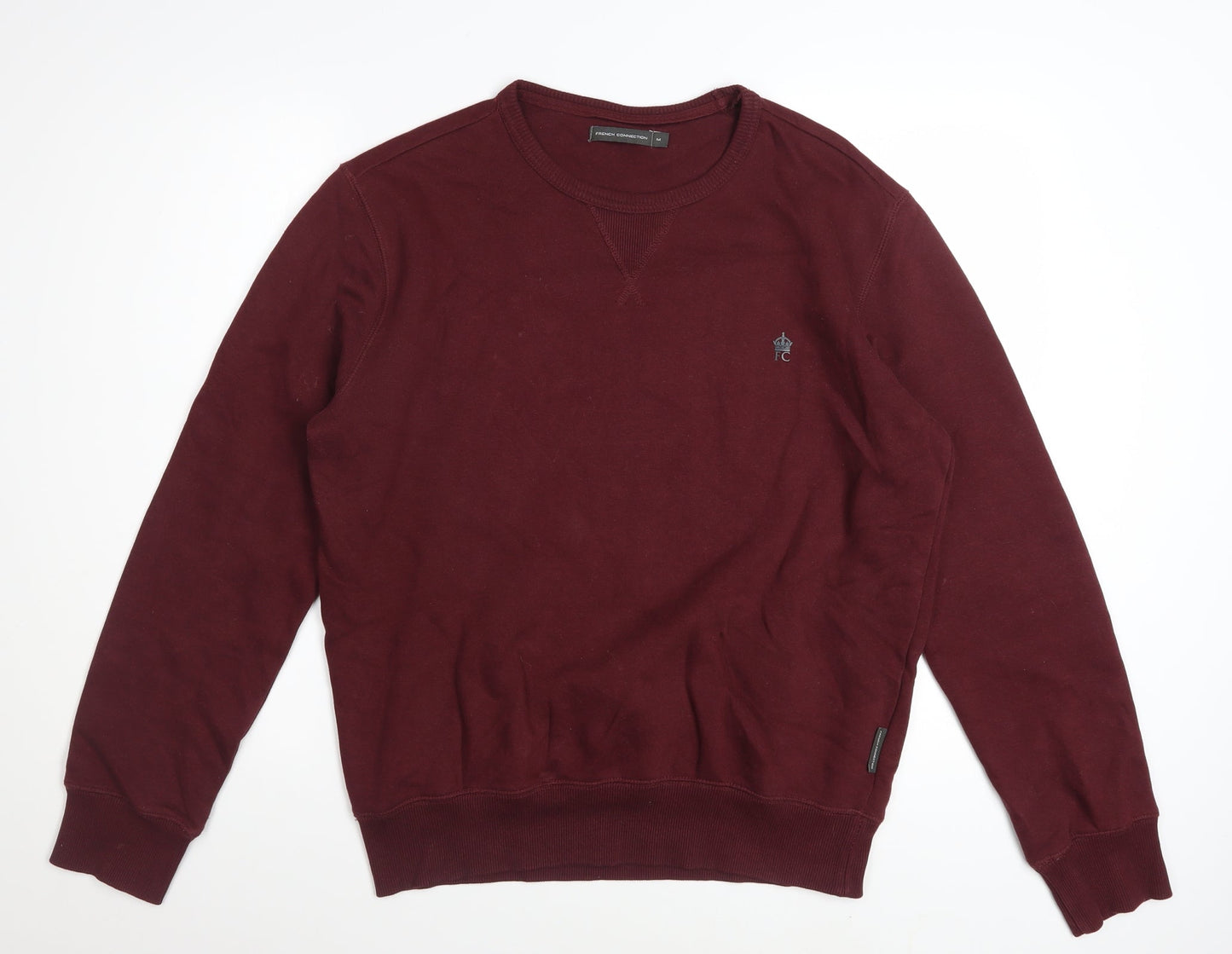 French Connection Men's Red Crew Neck Sweatshirt Size M