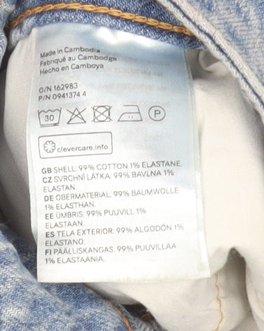 H&M Women’s Blue High Rise Mom Jeans Size 8 Regular Fit