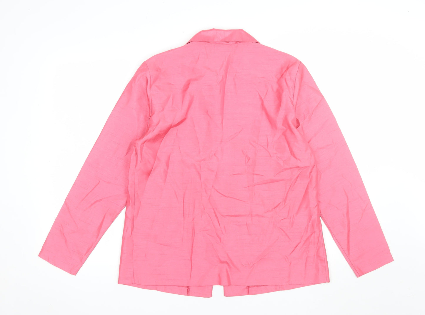 Blair Women's Pink Polyester Blazer Size 10 Lined Single-Breasted