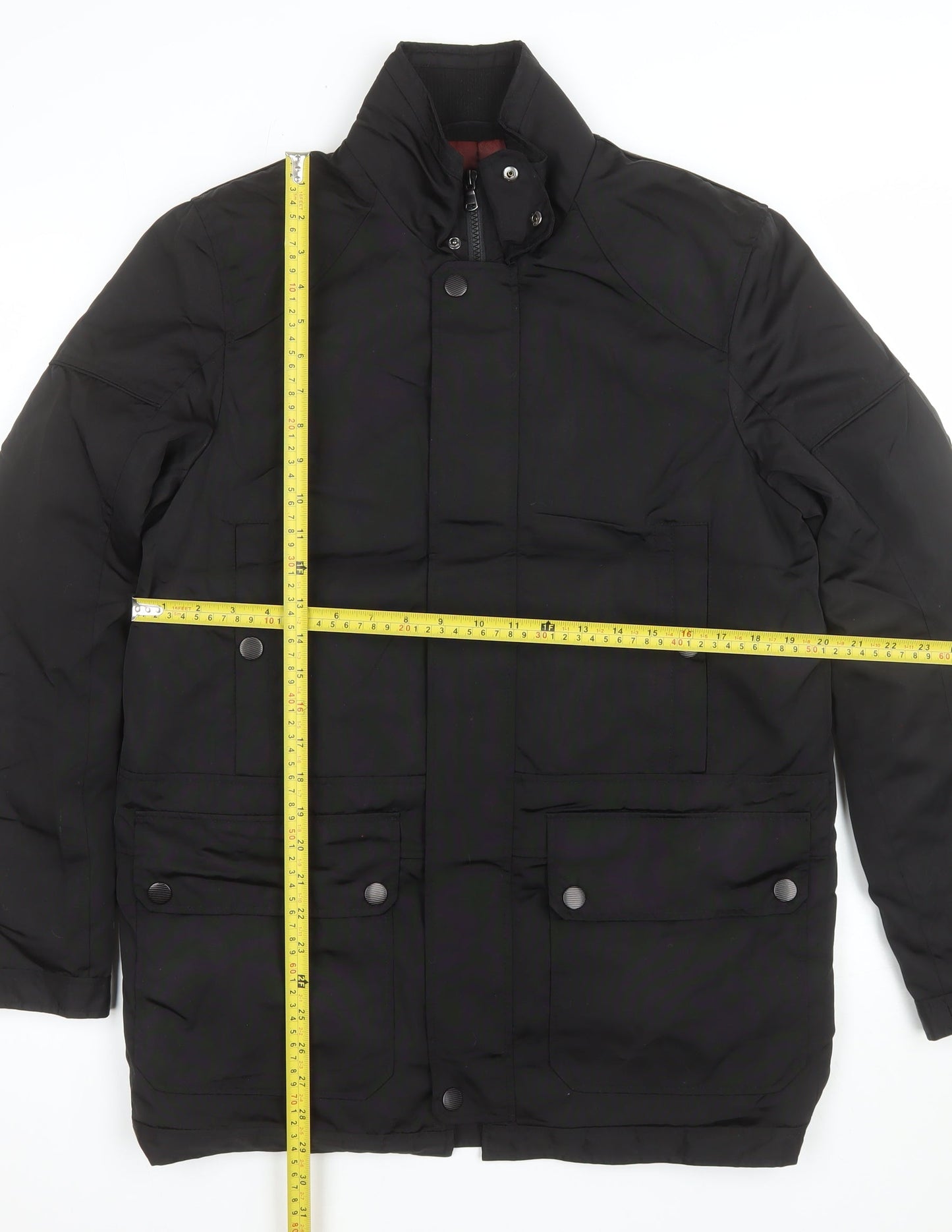 Thomas Nash Men's Black Parka Jacket Size S Water Resistant