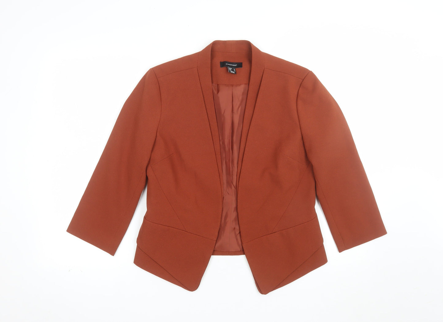 Atmosphere Women's Brown Size 10 Open Front Lined Blazer