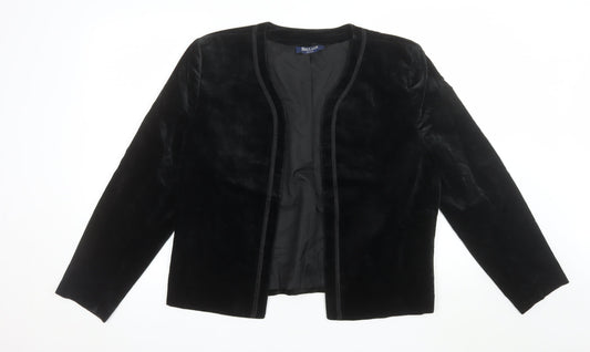 Bay Club Women's Black Cotton Velvet Jacket Size 14