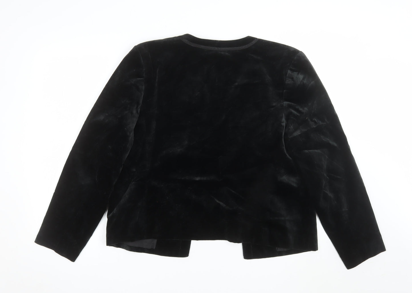 Bay Club Women's Black Cotton Velvet Jacket Size 14