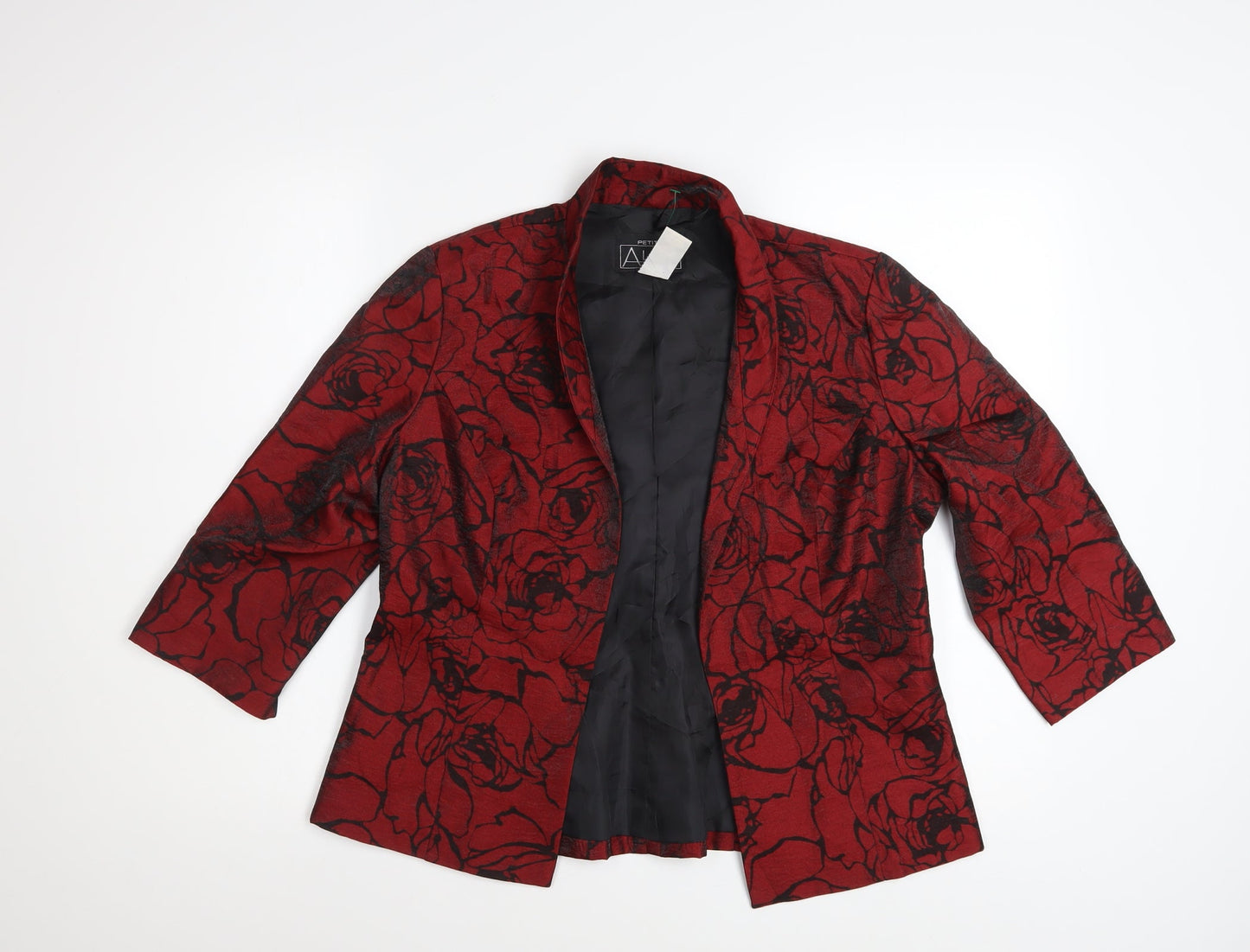 Alex Evenings Petite Red Floral Blazer Jacket Women’s M Chic Formal