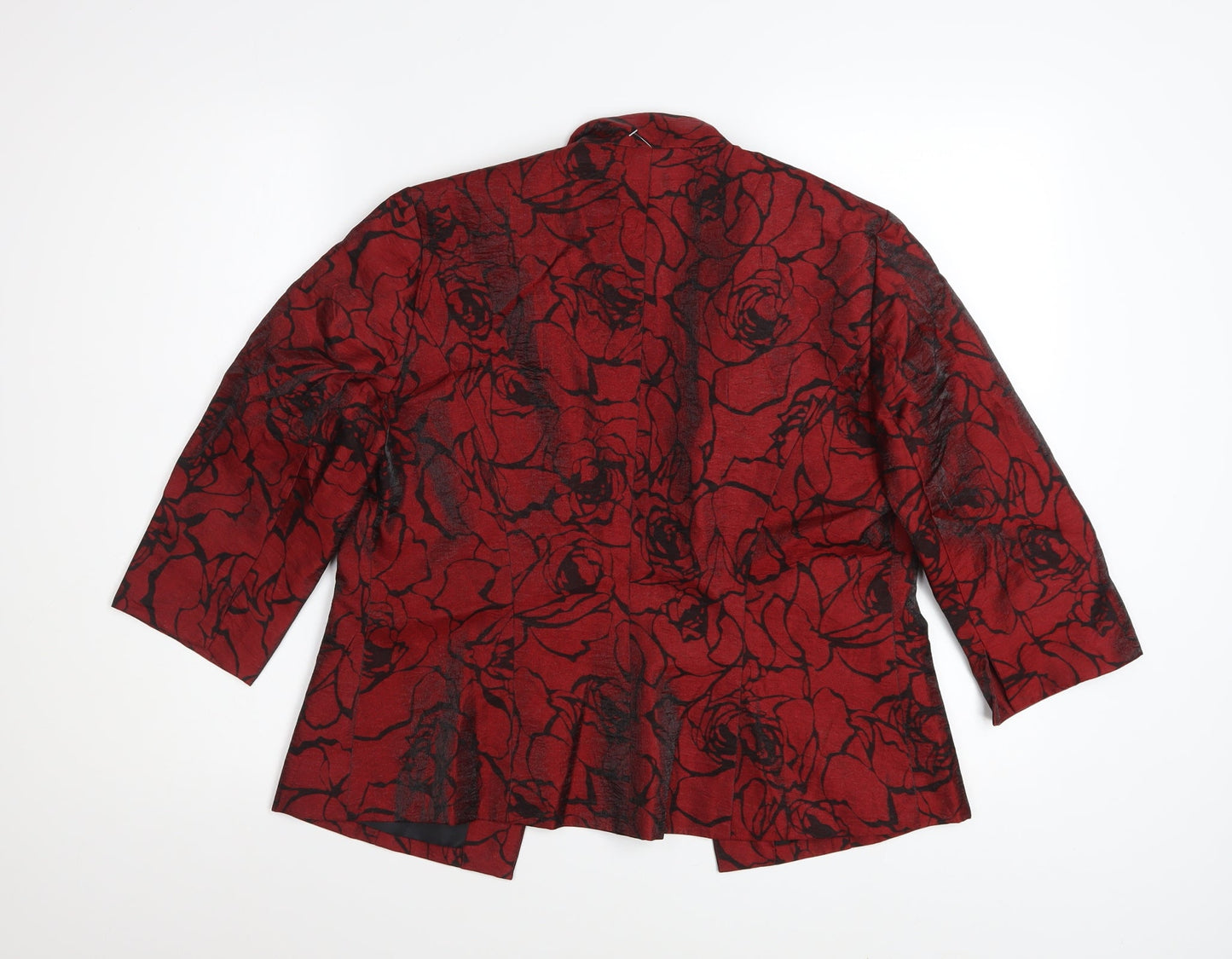 Alex Evenings Petite Red Floral Blazer Jacket Women’s M Chic Formal