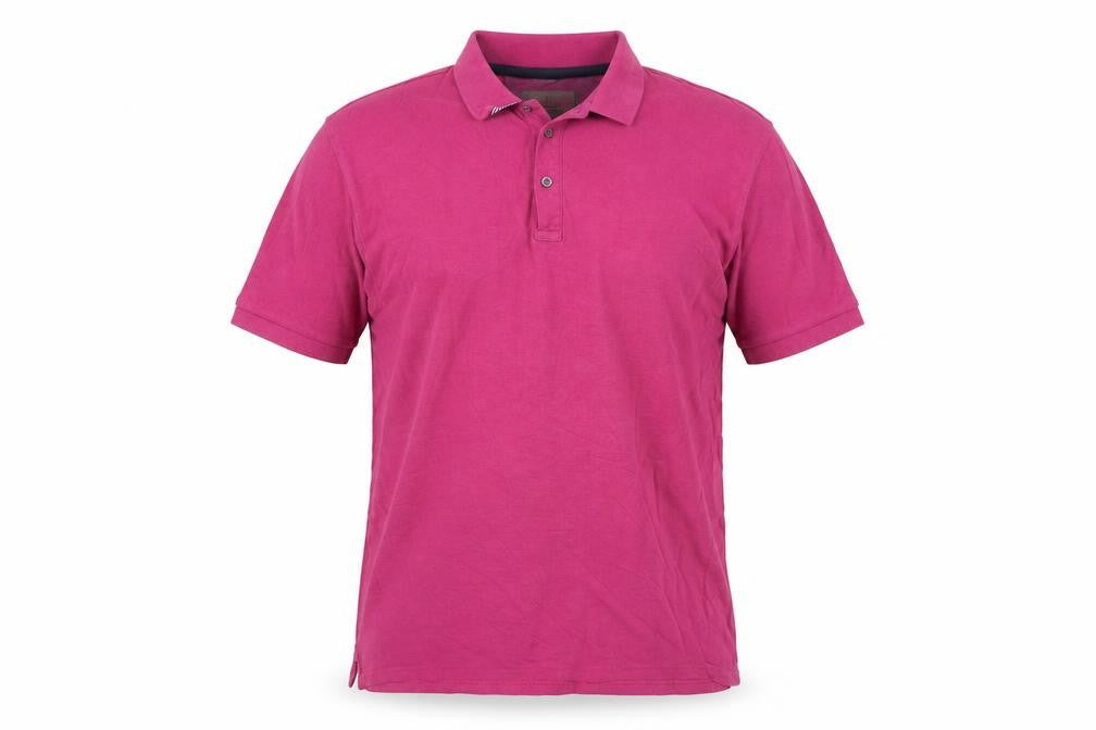 Marks & Spencer Men's Fuchsia Cotton Short Sleeve Polo - Size L