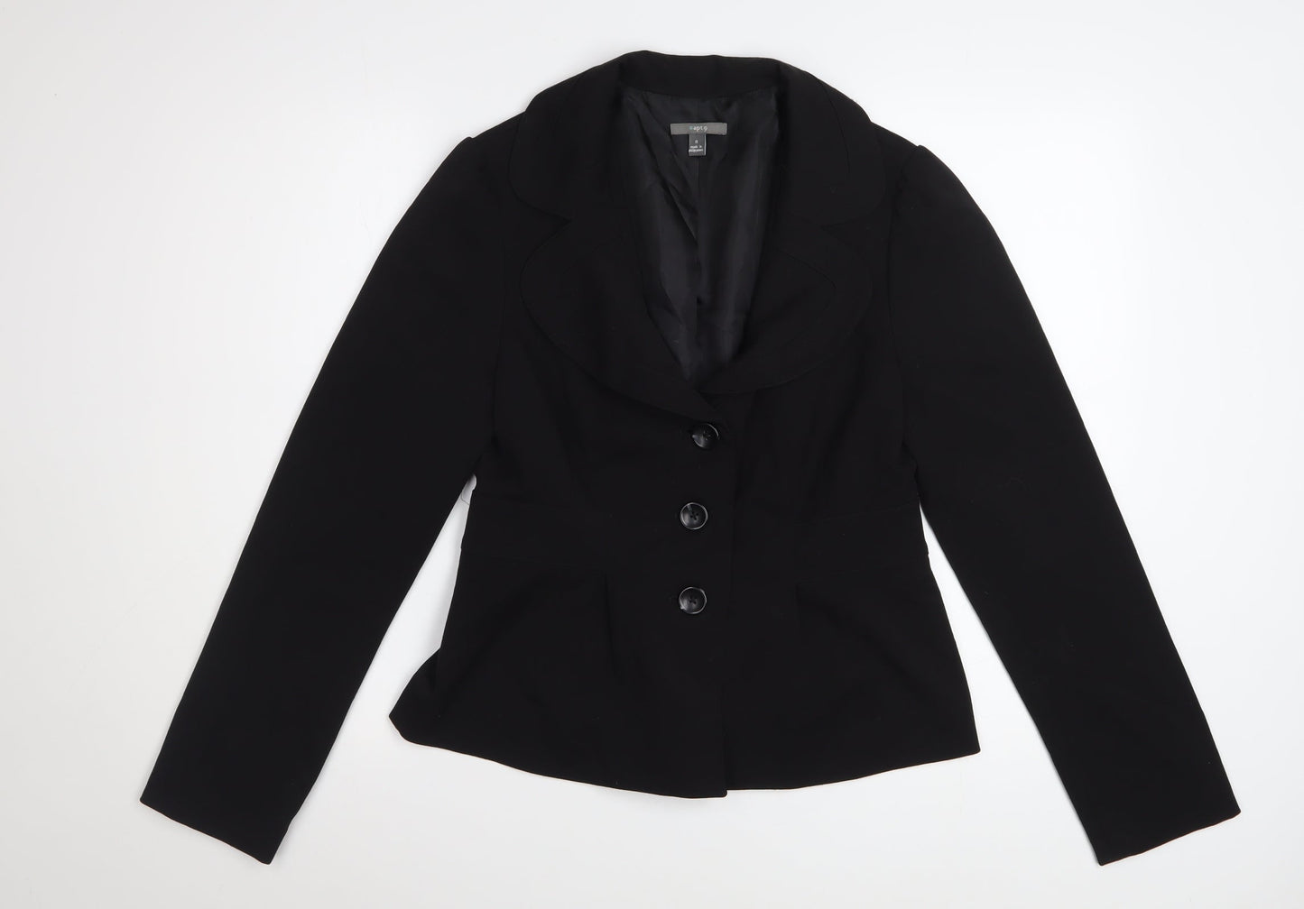 Apt.9 Womens Black Size 8 Tailored Blazer Jacket