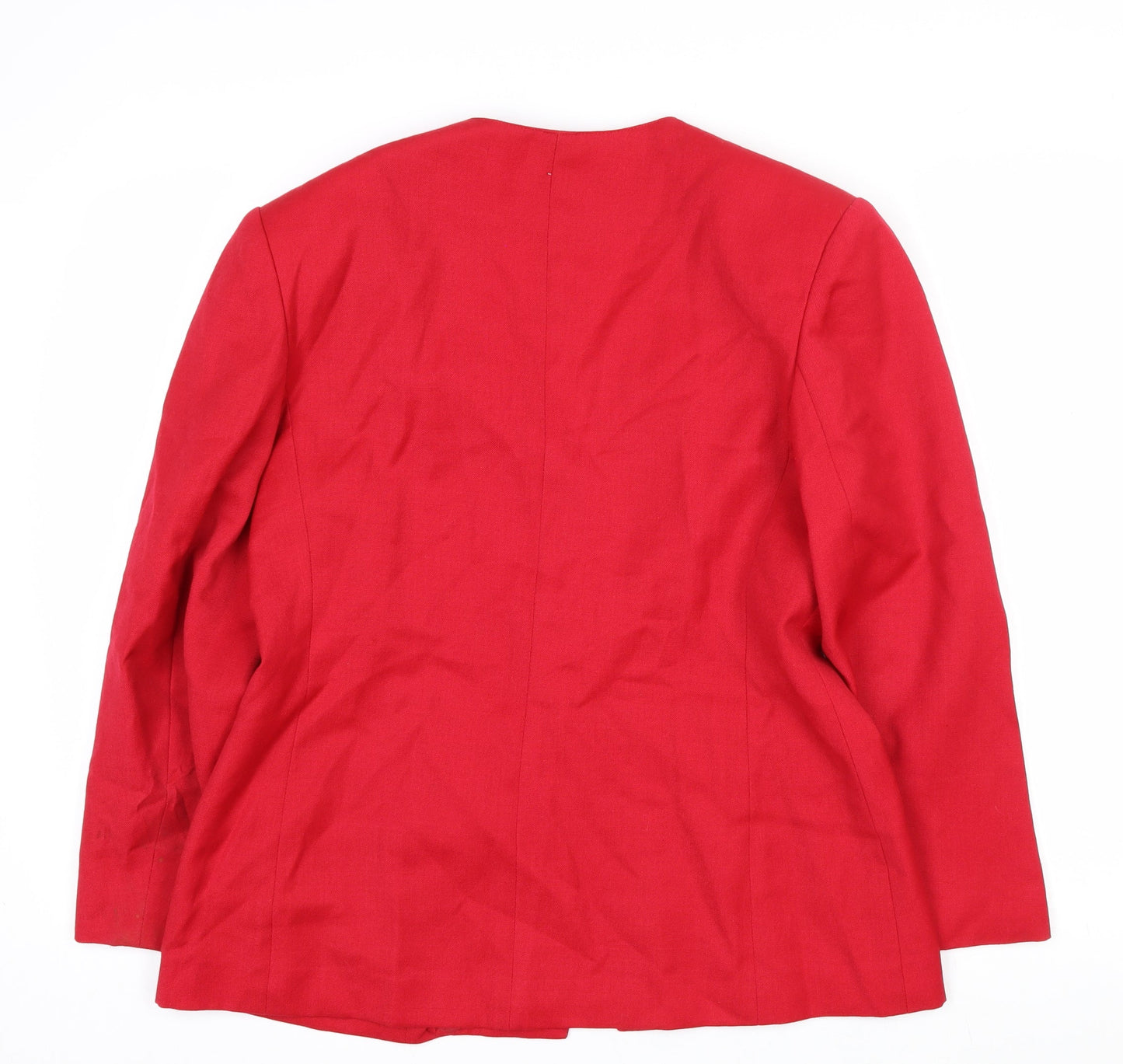 Fitting Image Petites Red Pure New Wool Blazer Womens Size 10 Classic Fit