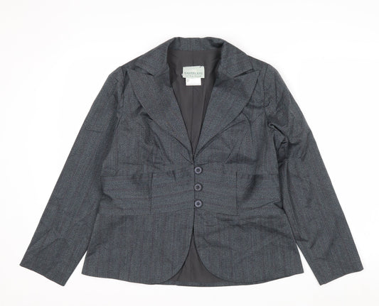 Pantry Bay Petite Women’s Grey Pinstripe Stretch Suit Jacket M