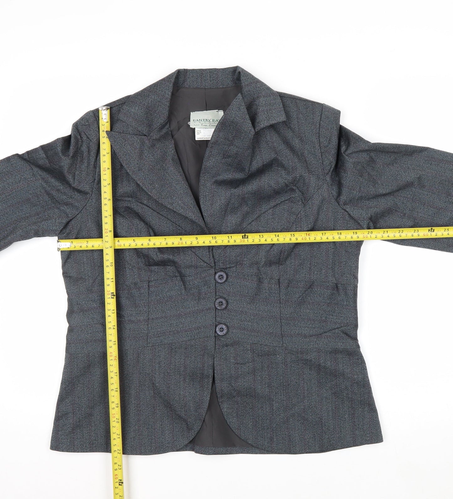 Pantry Bay Petite Women’s Grey Pinstripe Stretch Suit Jacket M