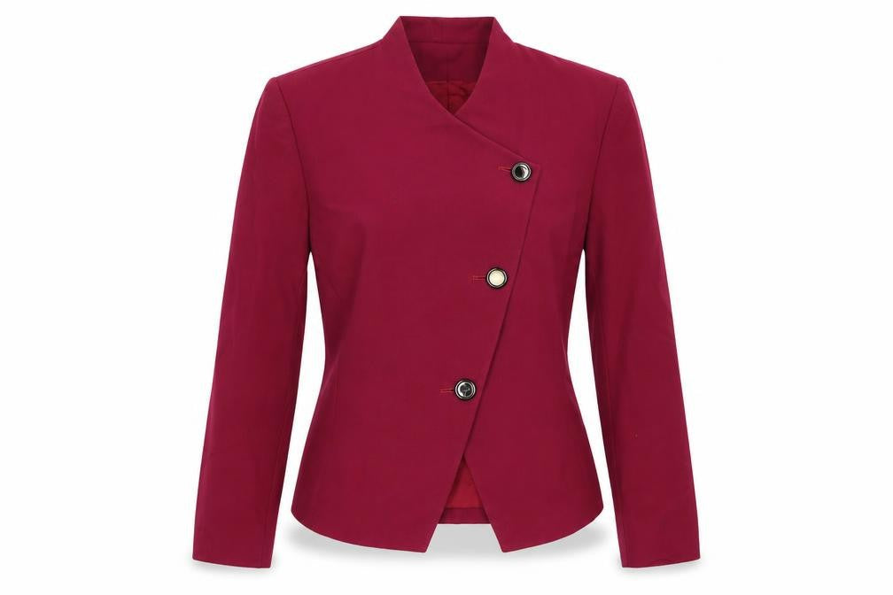 Saville Womens Red Double-Breasted Suit Jacket Size 10 Classic Fit