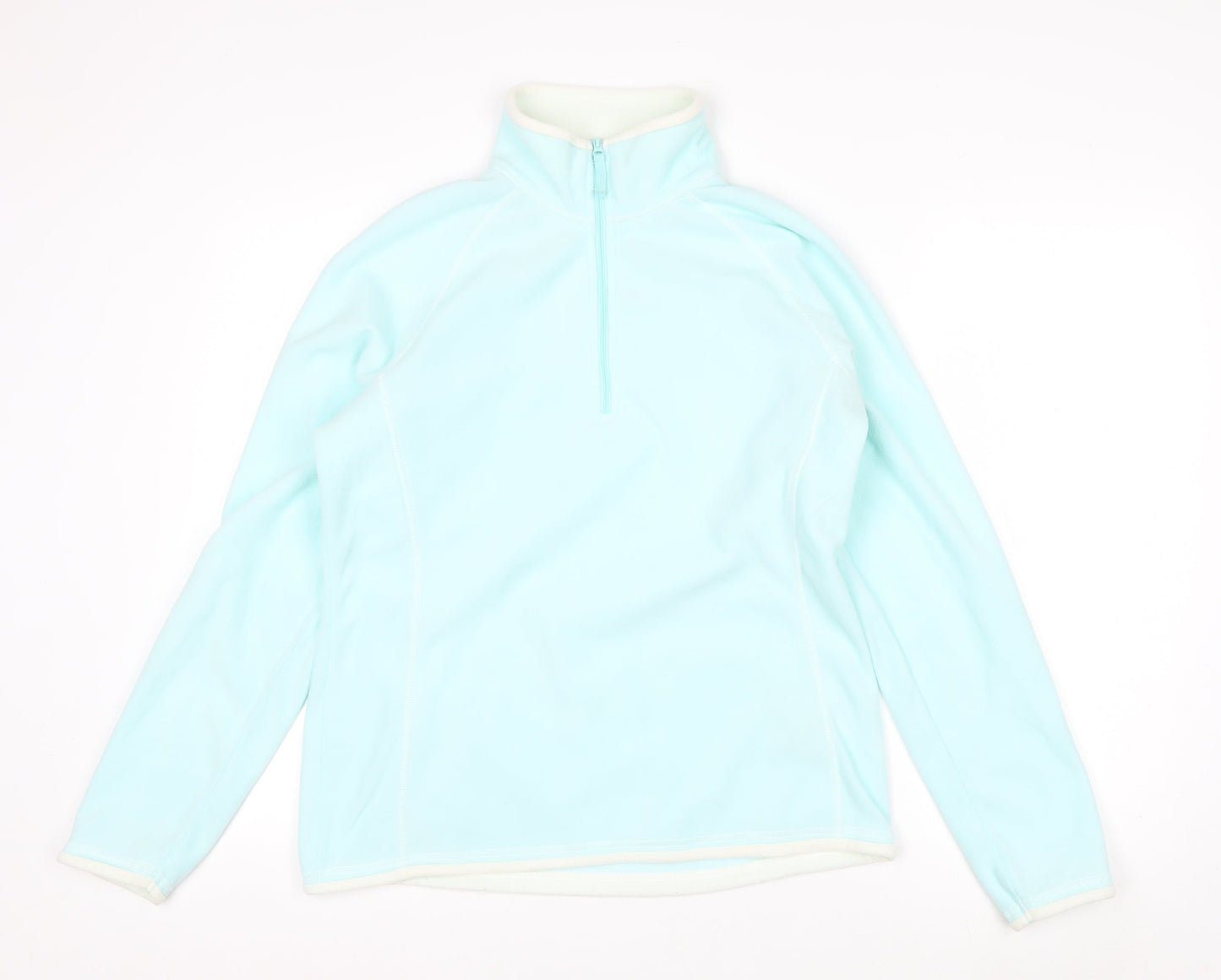Mountain Warehouse Women Blue Size 12 Fleece Pullover 1/2 Zip Sweatshirt