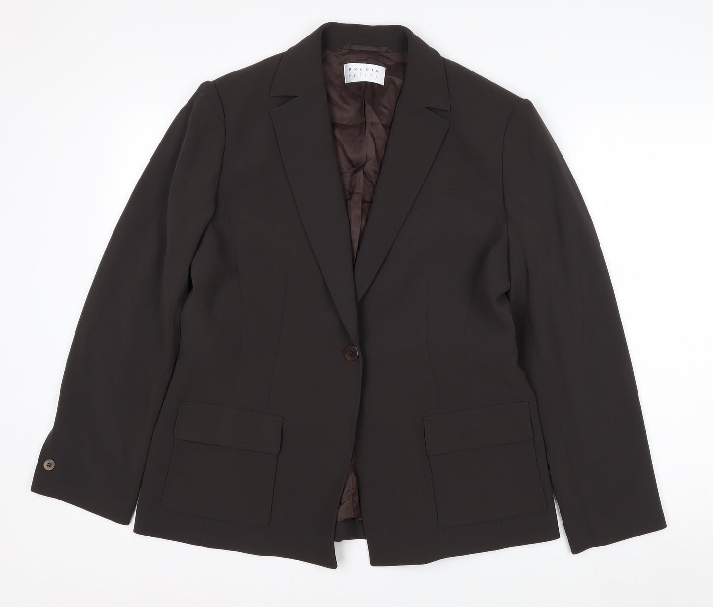 Precis Petite Women Black Size 16 Single-Breasted Suit Jacket