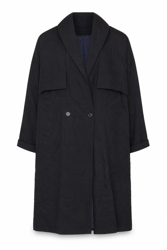 J.M. Joss Women's Black Petite 10 Long Overcoat Polyester Lined Classic Style
