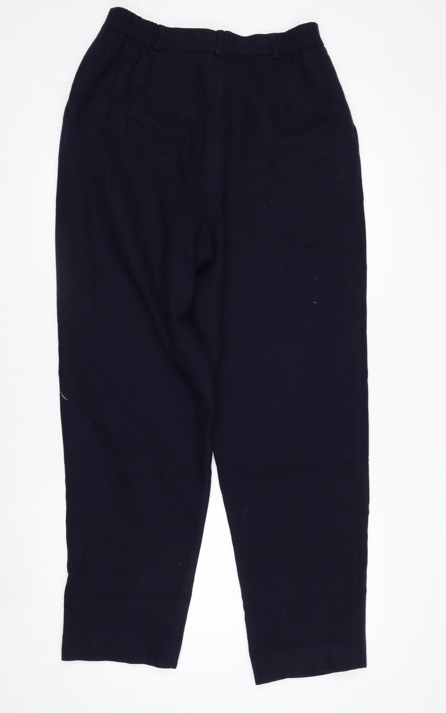 Worthington Women Navy Wool Trousers Size 14 Tall Lined Classic Workwear